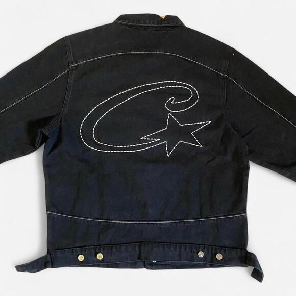 Corteiz C-Star Stitch-Down Denim Jacket Black - size XL - Picture 4 of 6